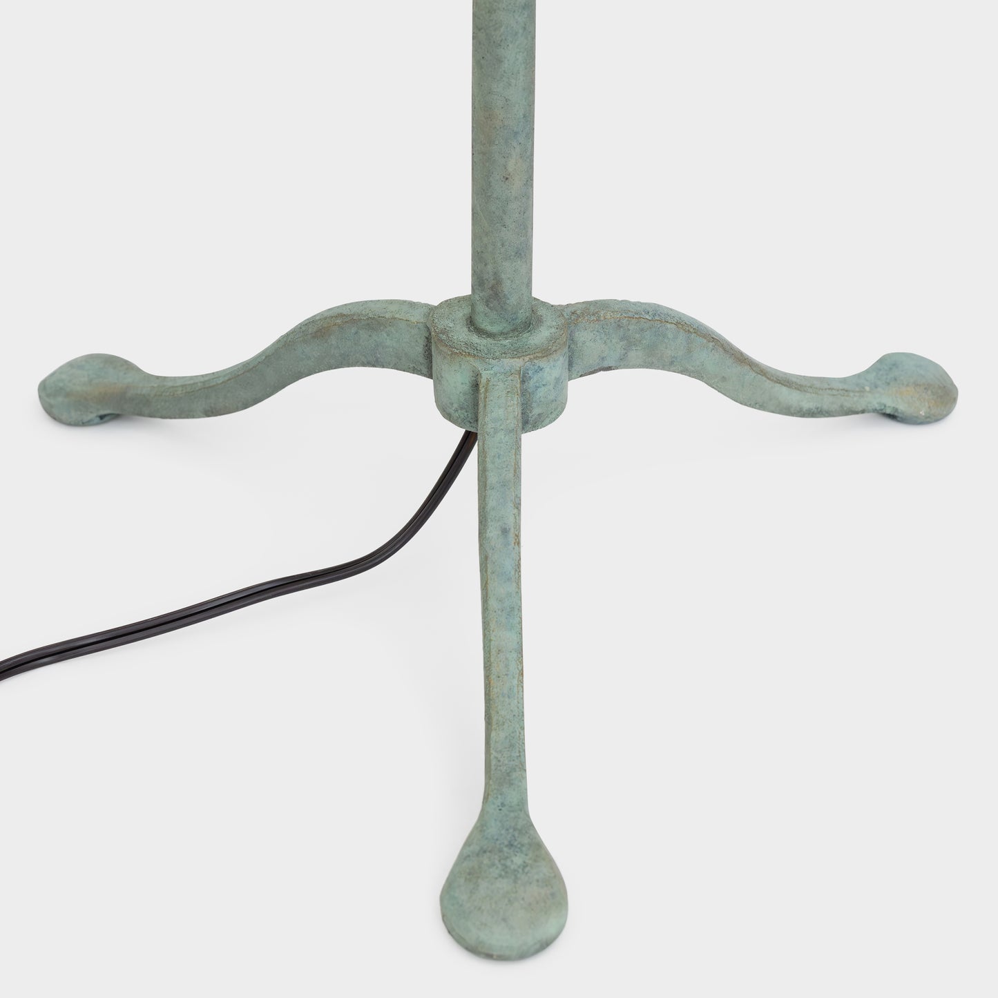 Green Iron Footed Floor Lamp