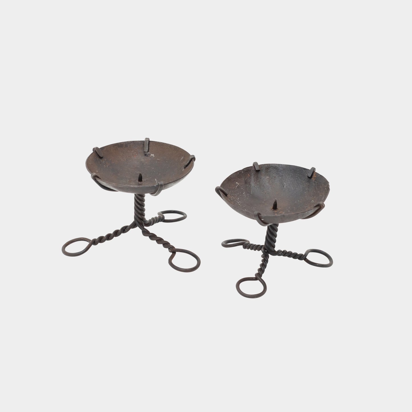 Twisted Iron Candle Holders