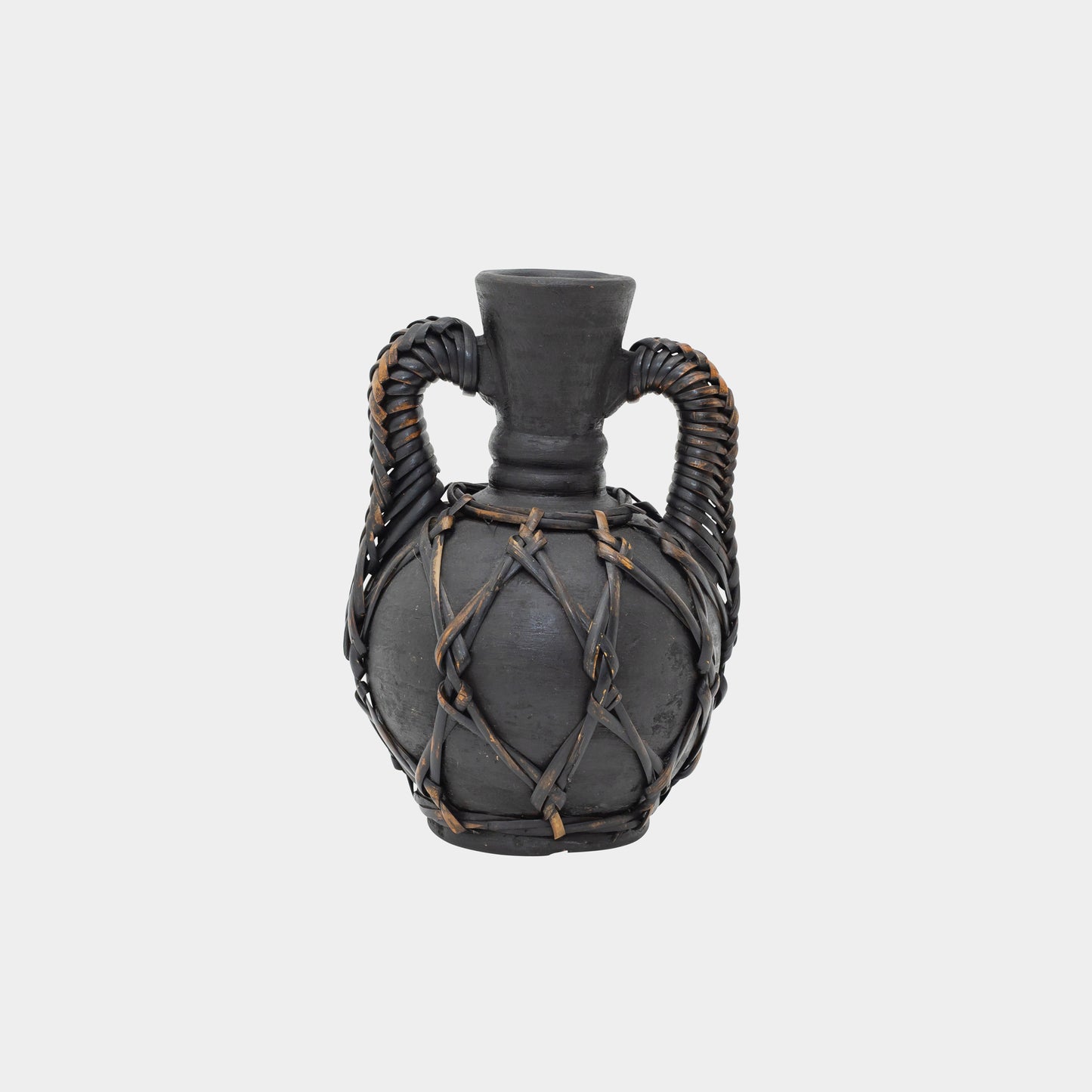 Rattan Wrapped Vase