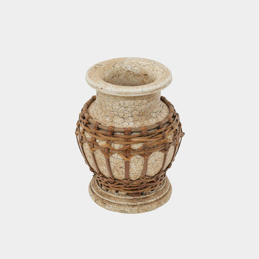 Rattan Wrapped Vase