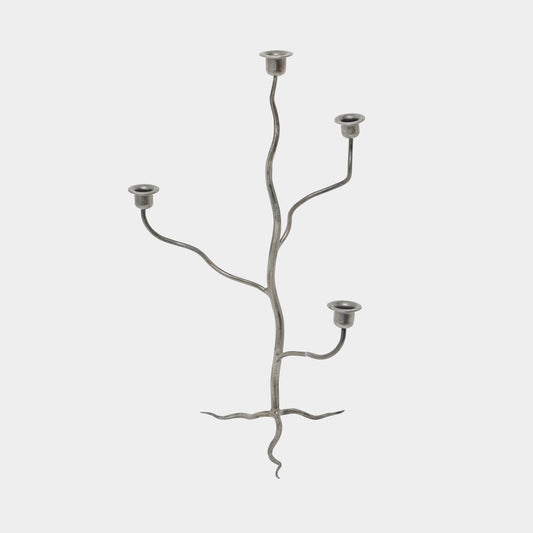 Twisted Wrought Iron Candelabra